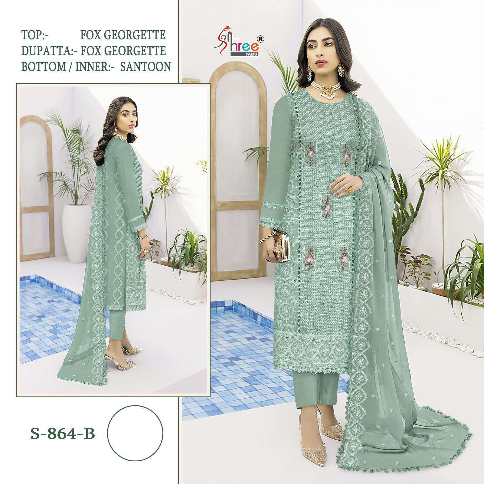 Shree Fabs Designer Pakistani Georgette Suit