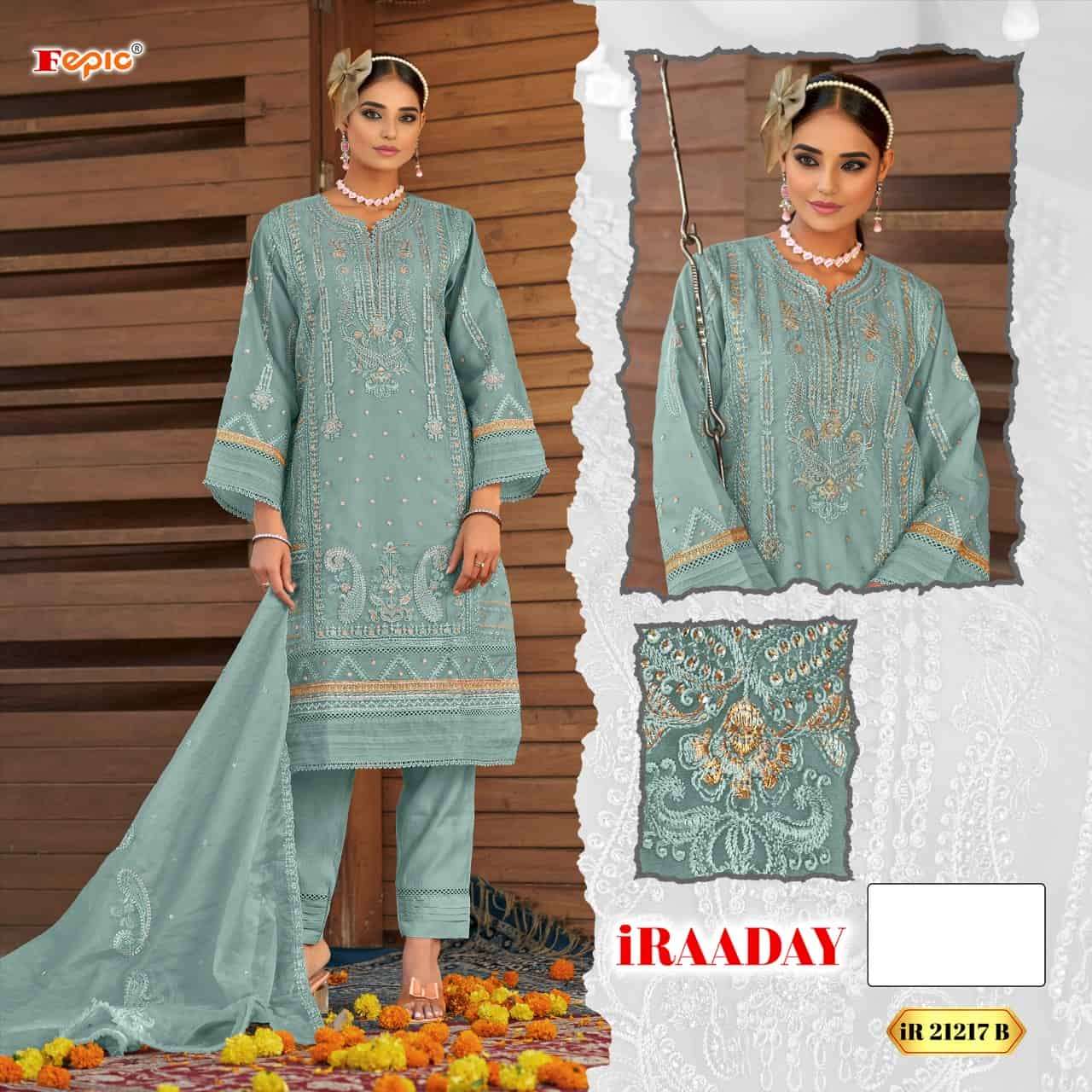 Fepic IR 21217 B Exclusive Fancy Embroidered Designer Dress Ensemble