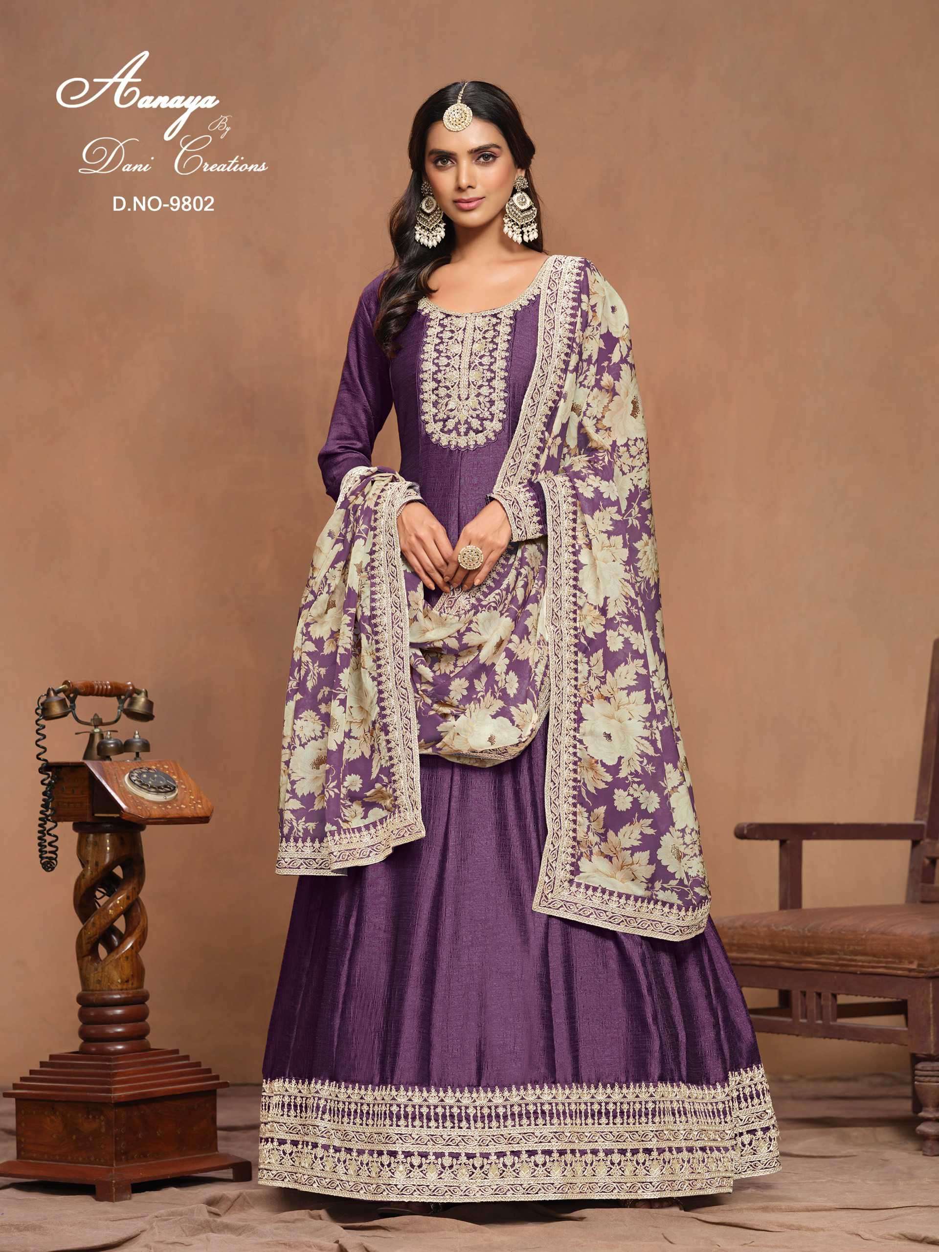 Aanaya Vol 198 Art Silk Wedding Salwar Suit