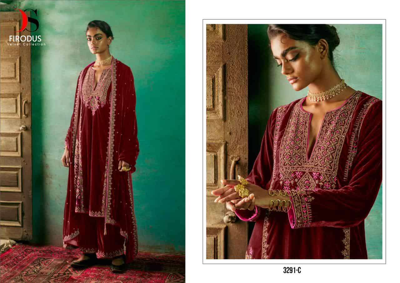 Deepsy 3291 Colors Firdous Velvet Festive Wear Style Designer Winter Wear Suit