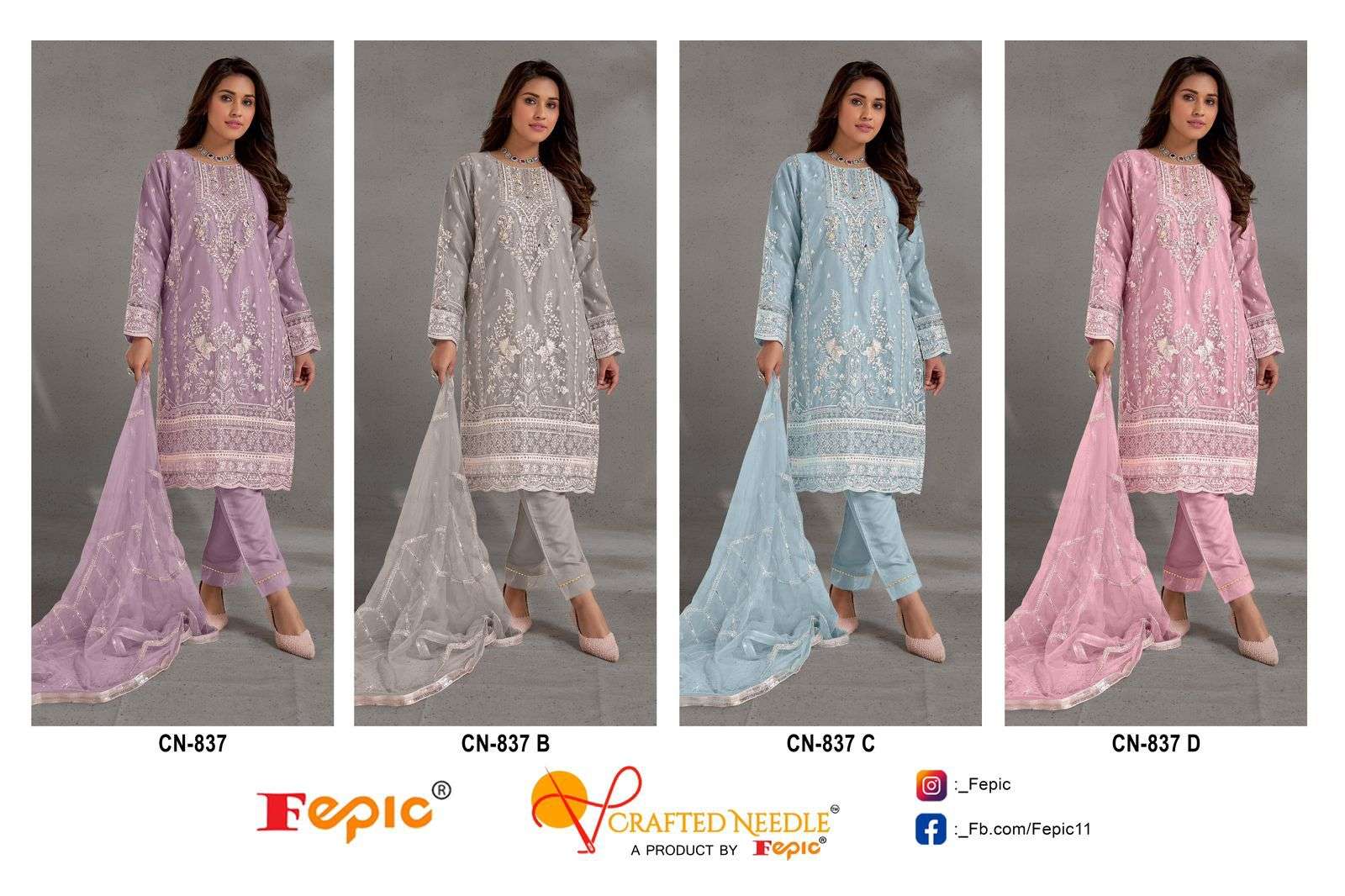 Fepic Crafted Needle Designer Pakistani Salwar