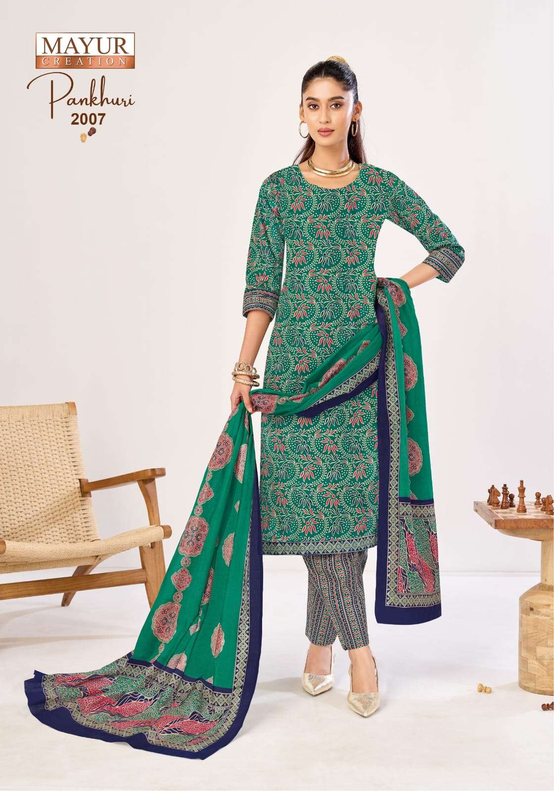 Mayur Pankhuri Vol 2 Pure Cotton Dress Material