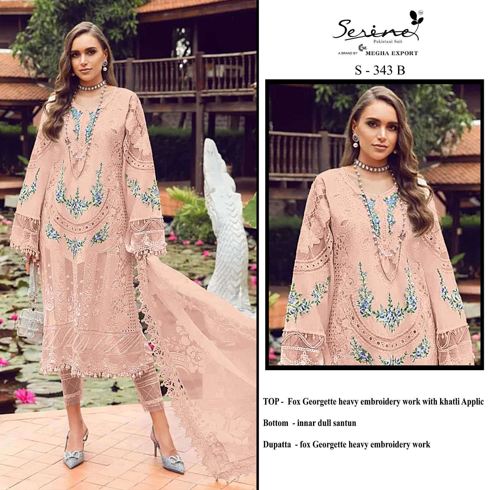 Serine S 343 Pakistani Designer Georgette Suit