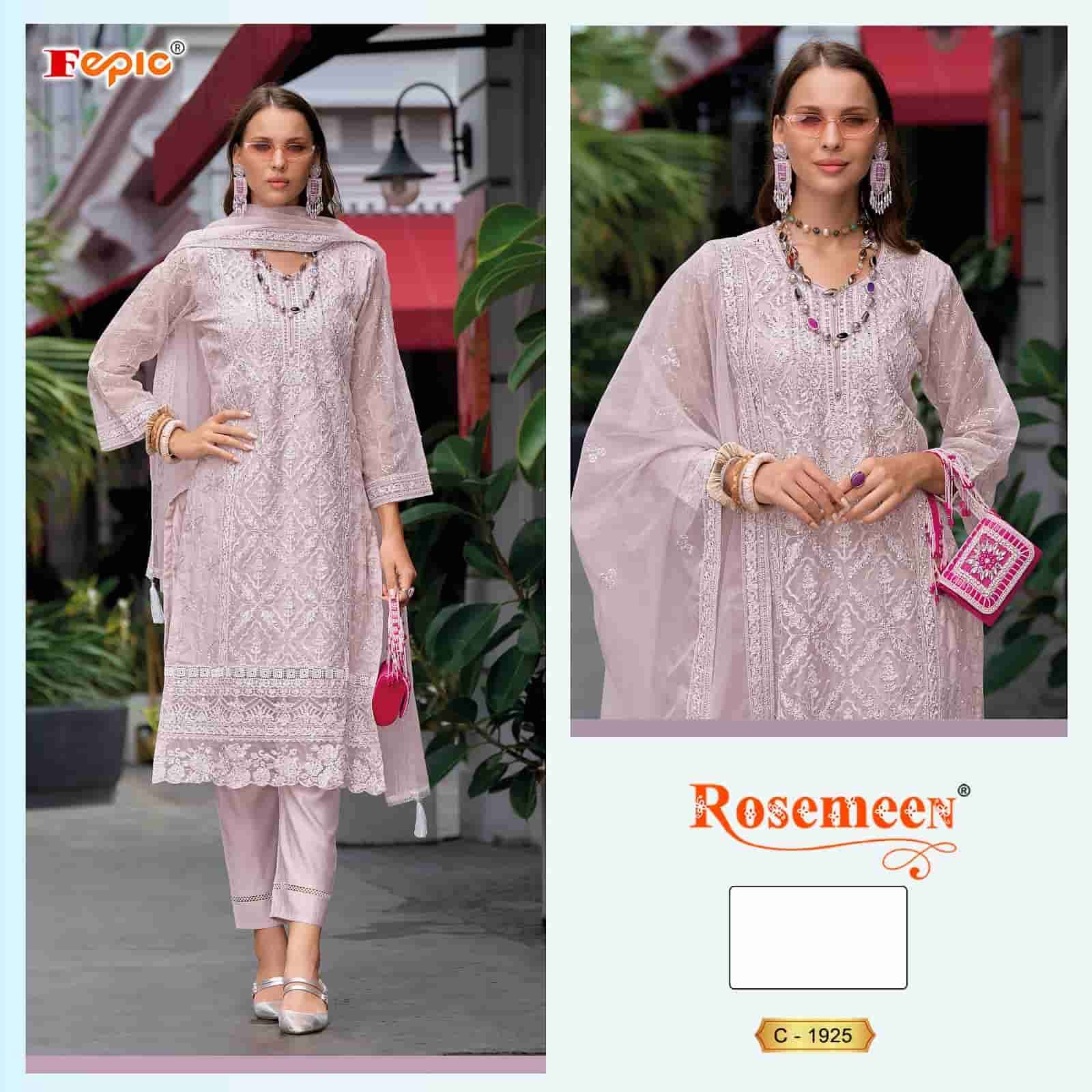 Fepic C 1925 Colors Pakistani Style Designer Organza Suit Wholesalers