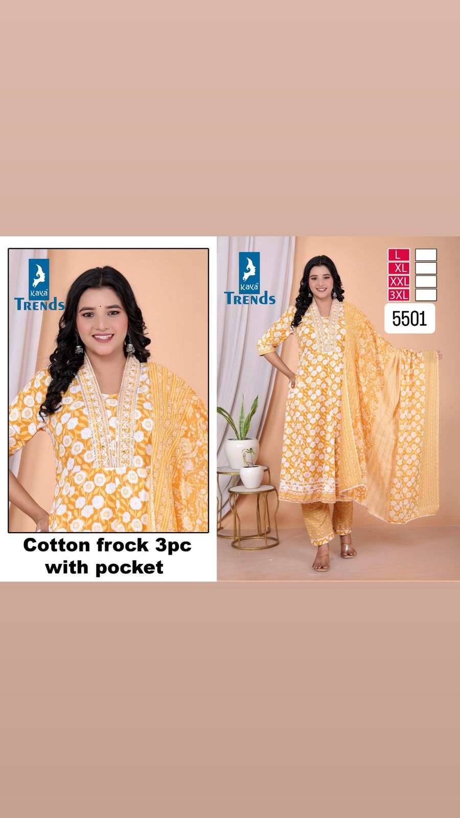 Kaya Trends Anarkali Pattern Readymade 3 Piece Set Designs