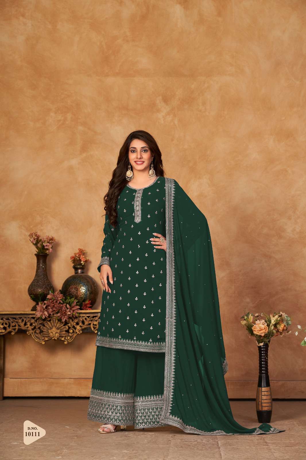 Anjubaa Vol 11 Georgette Festive Wear Palazzo Dress