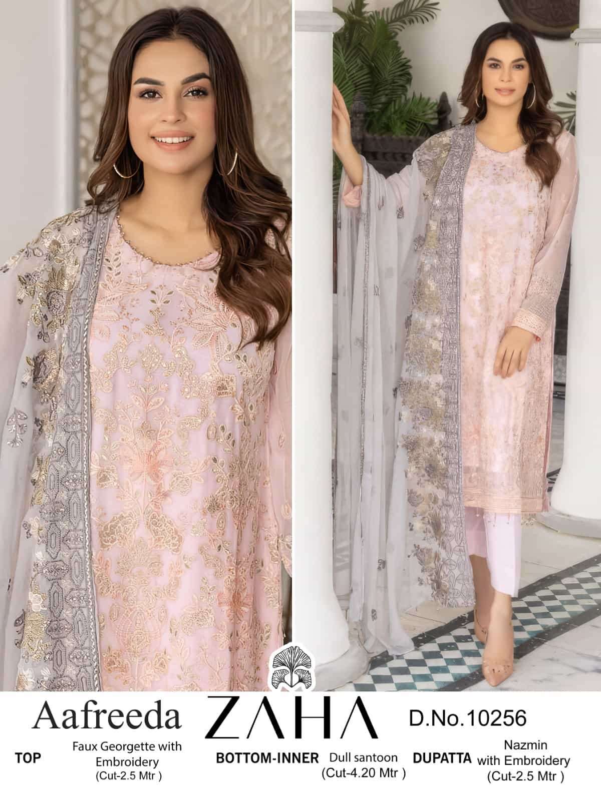 Zaha 10256 Designer Pakistani Salwar Kameez