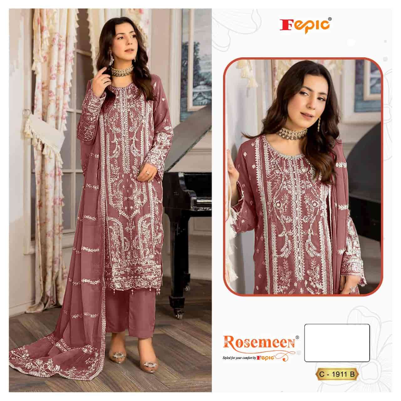 Fepic C 1911 B Festive Wear Style Designer Organza Suit Exporter
