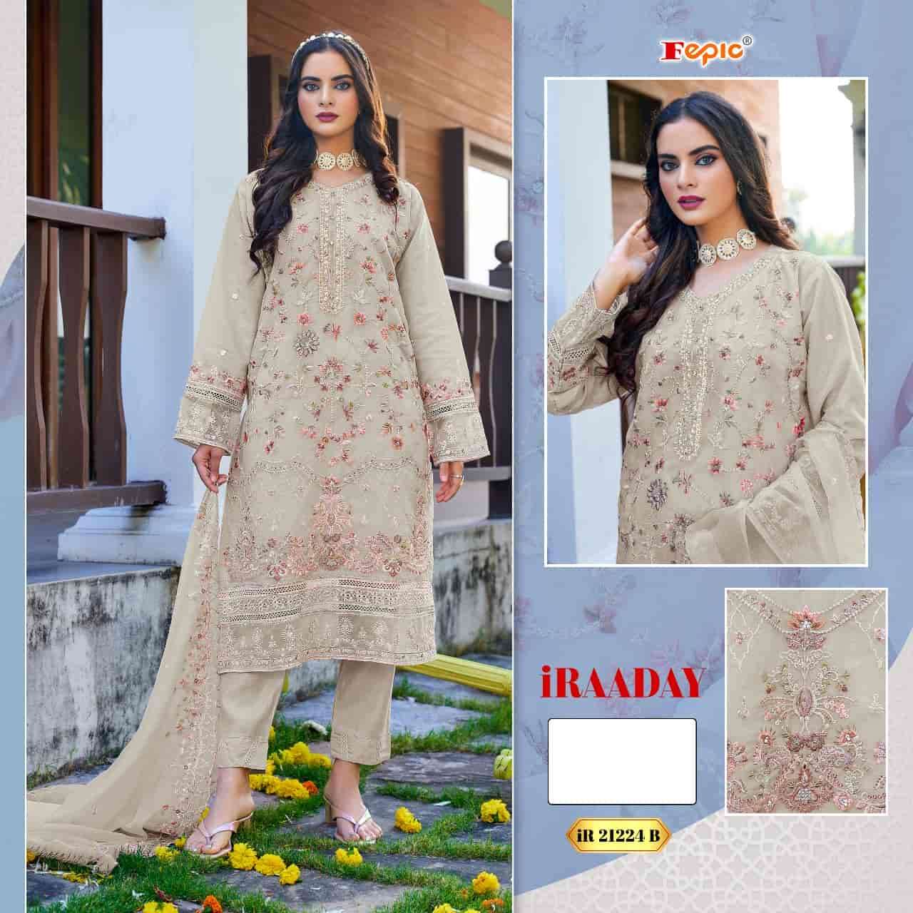 Fepic IR 21224 Colors Pakistani Style Designer Organza Salwar Suit Wholesalers