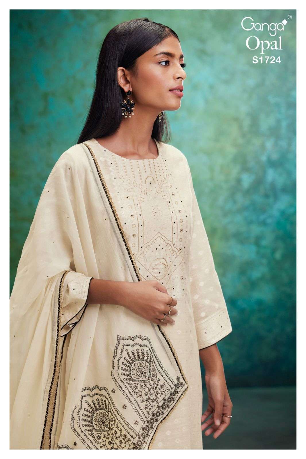 Ganga Opal 1724 Designer Jacquard Salwar Suit Price