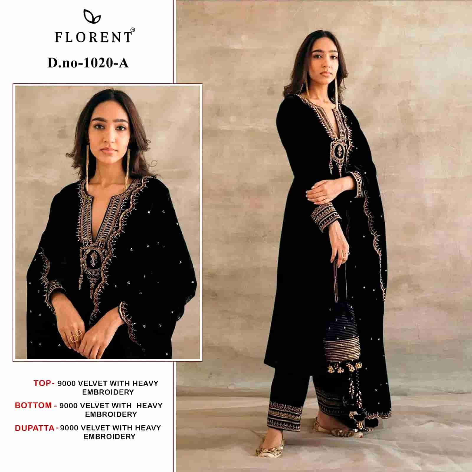 Florent 1020 Colors Pakistani Style Designer Velvet Salwar Suit Wholesalers