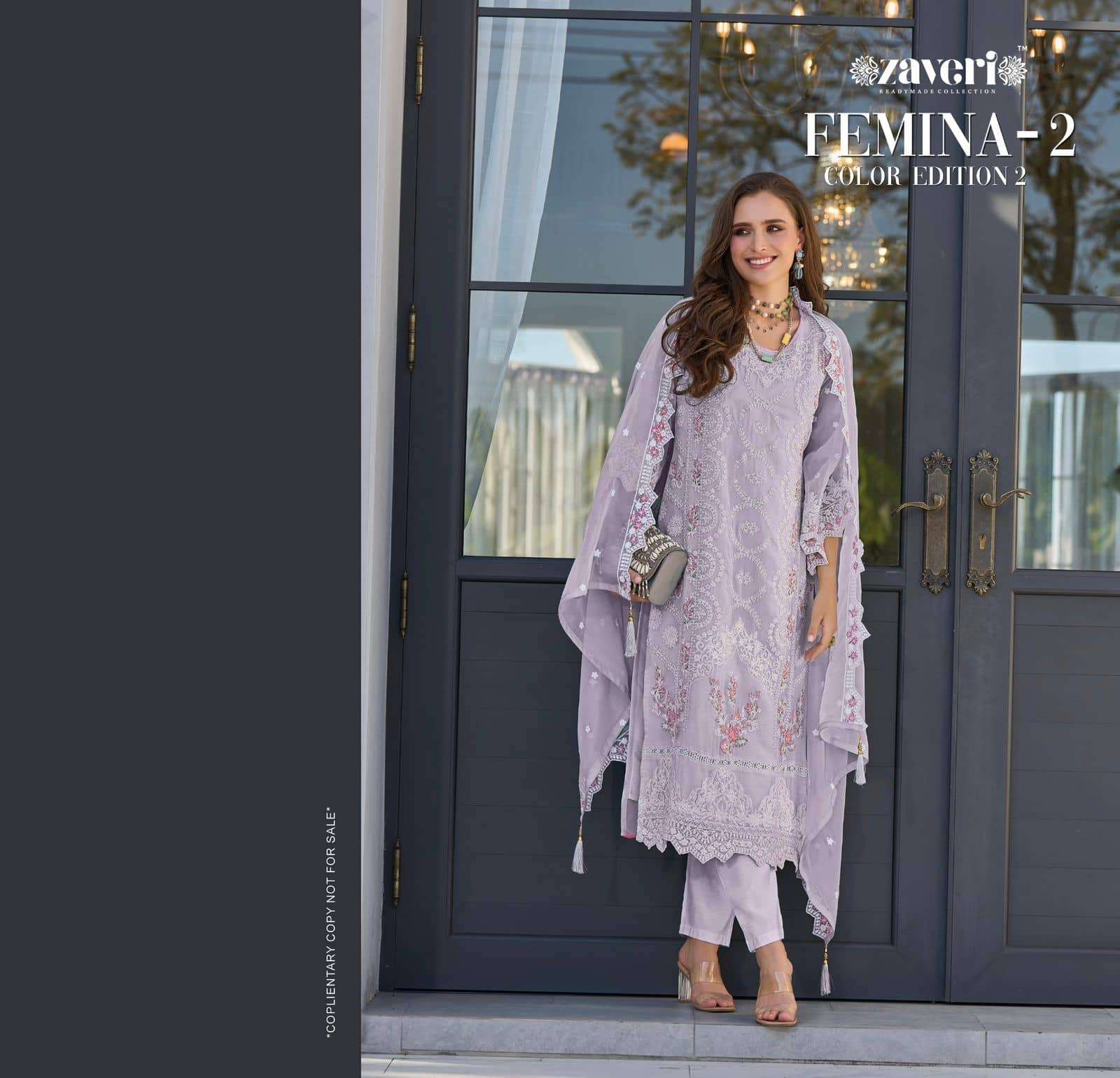 Zaveri Femina Vol 2 Colors Edition 2 Designer Readymade Kurti Bottom Dupatta Collection