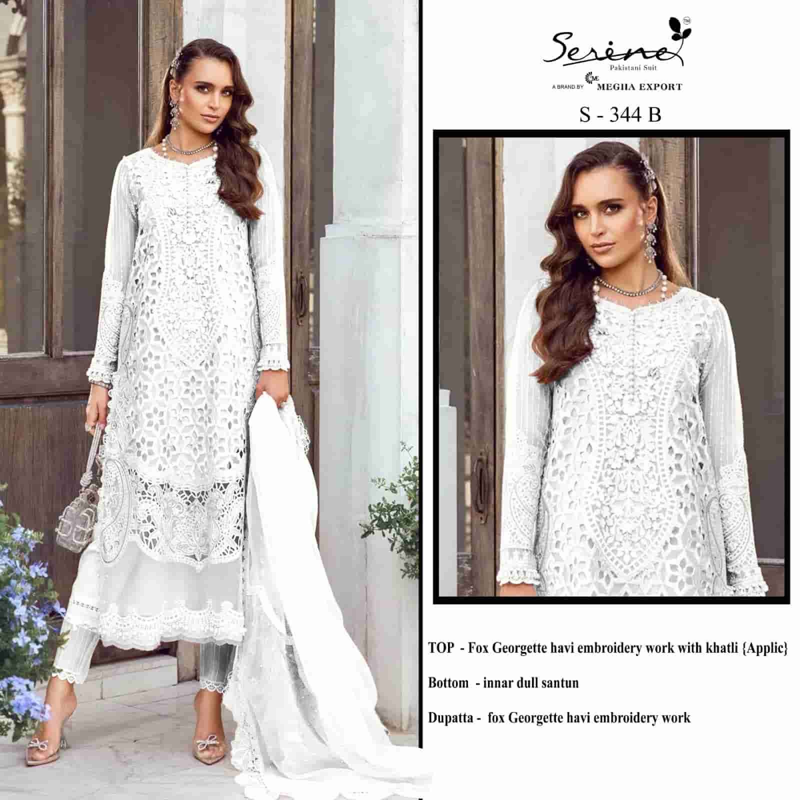 Serine S 344 B Pakistani Style Designer Embroidered Suit