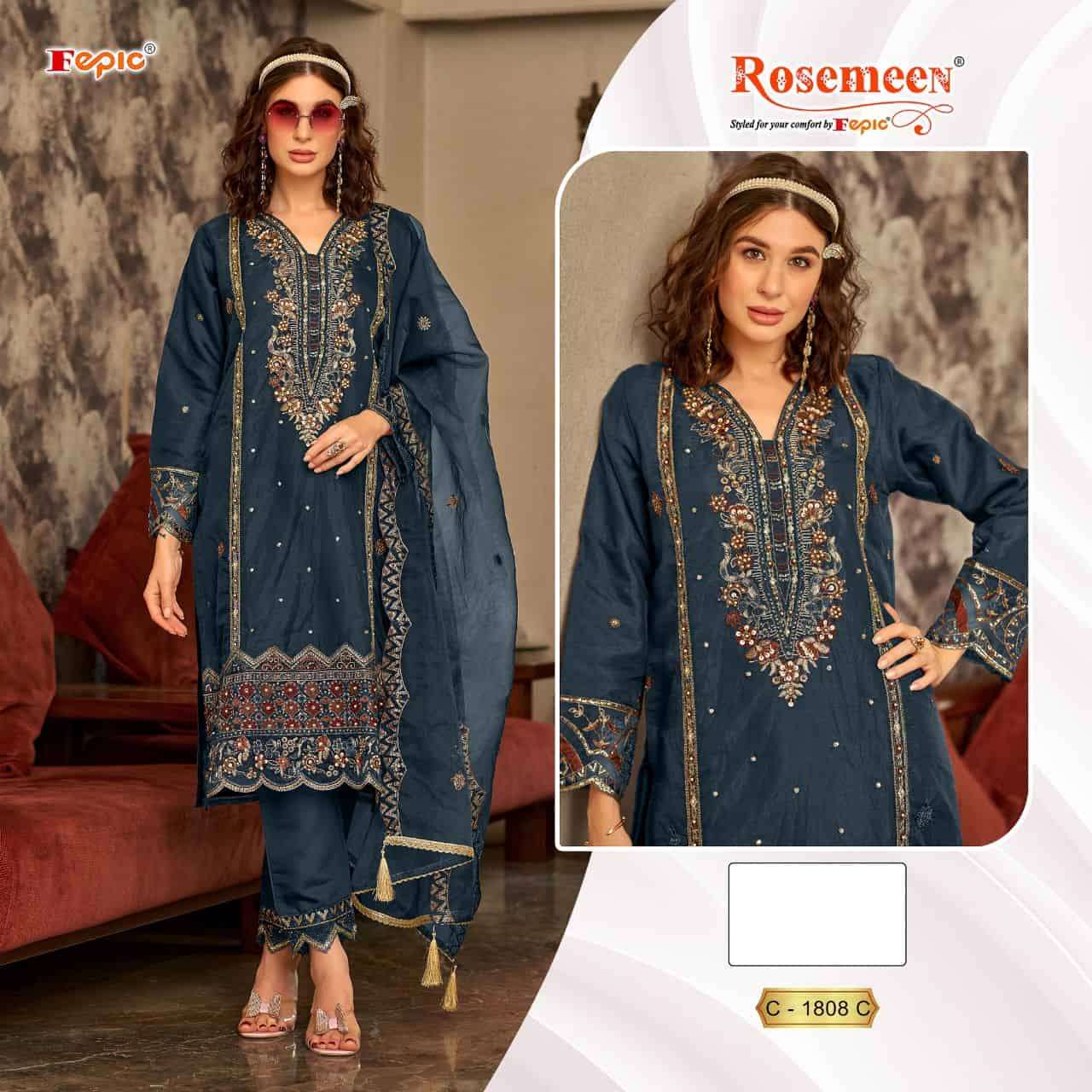 Fepic Rosemeen Organza Designer Salwar Suit