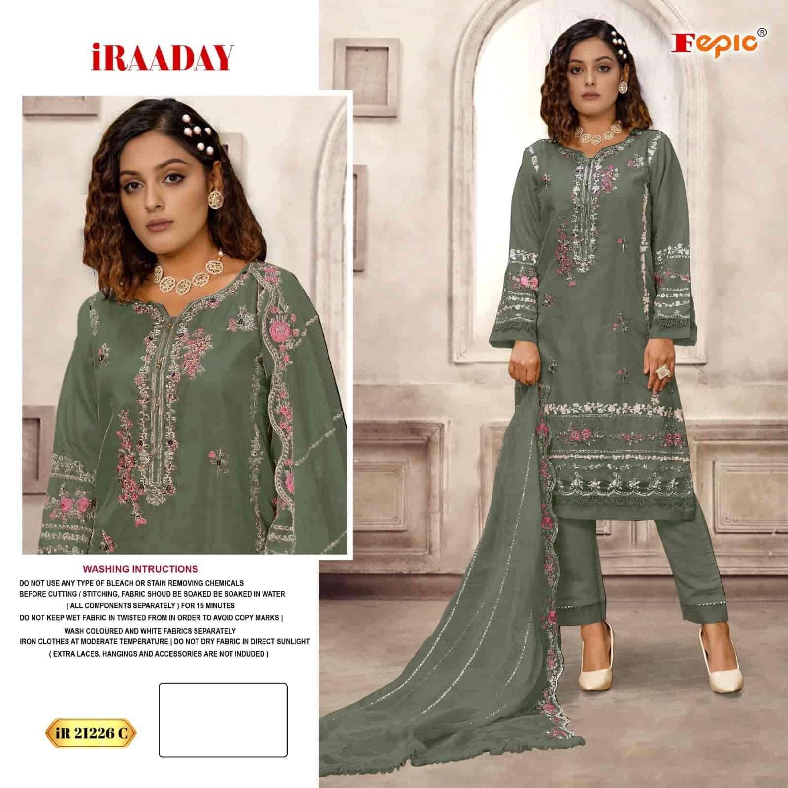 Fepic Iraaday Organza Embroidered Suit