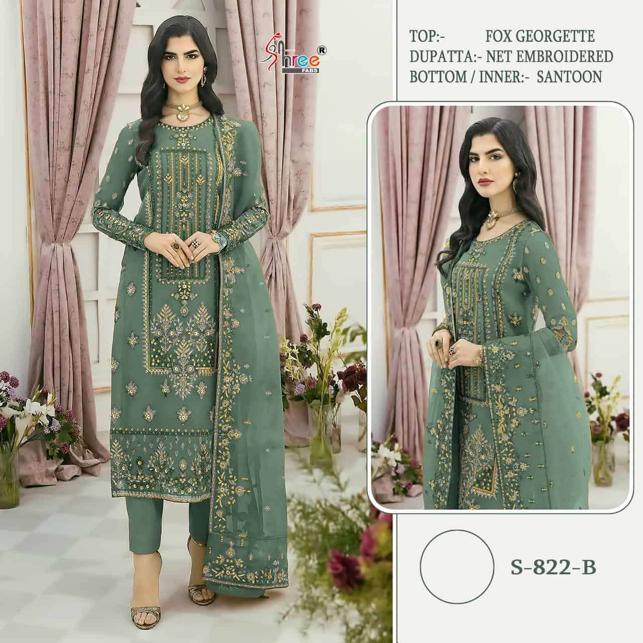 Shree Fabs S 822 Colors Exclusive Heavy Designer Pakistani Suit Online