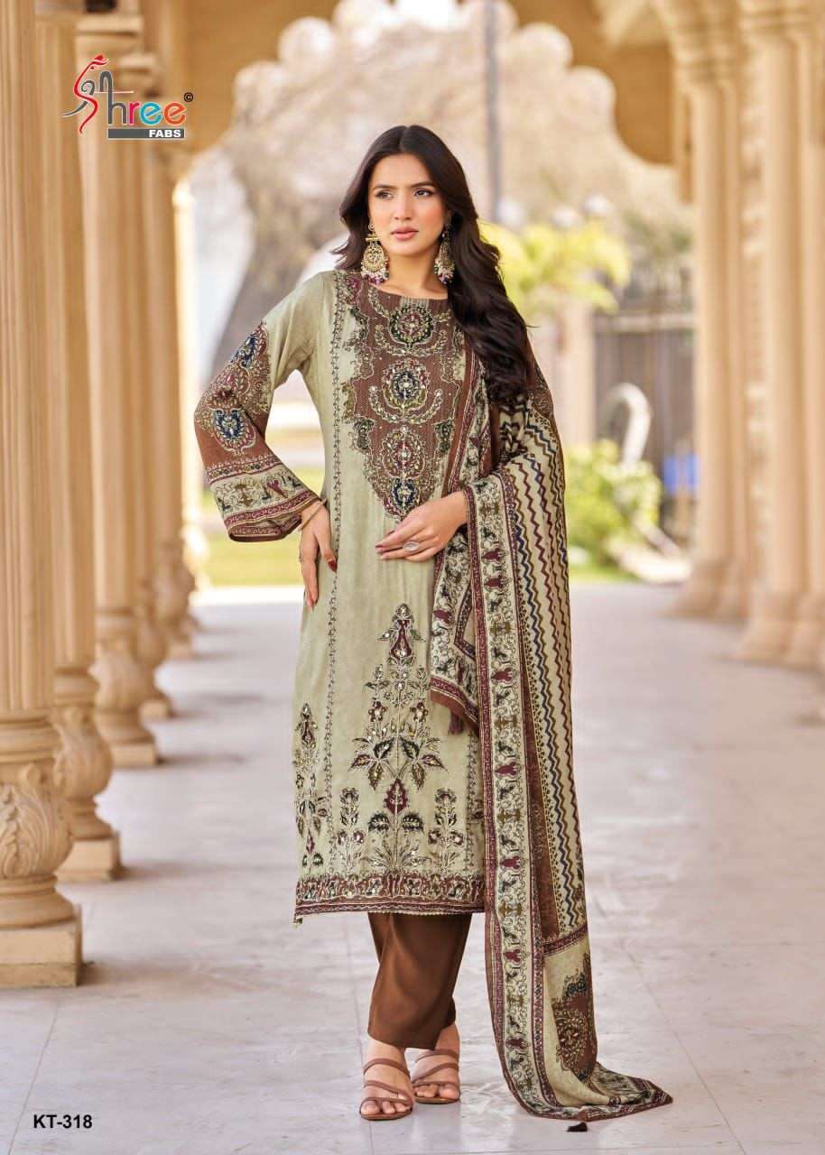 Shree Fabs Kt 318 A Digital Printed Pakistani Salwar Suit Designs