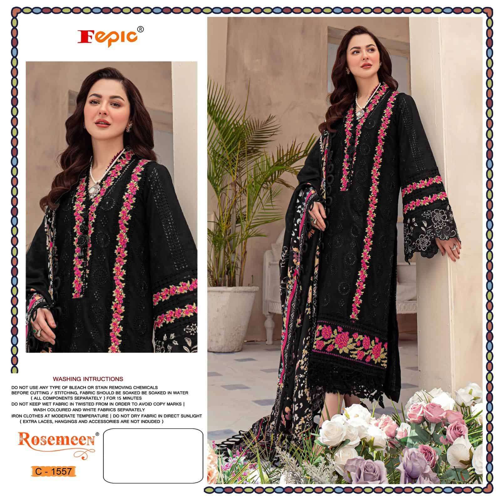 Fepic C 1557 Colors Pakistani Fancy Designer Suit Wholasaler