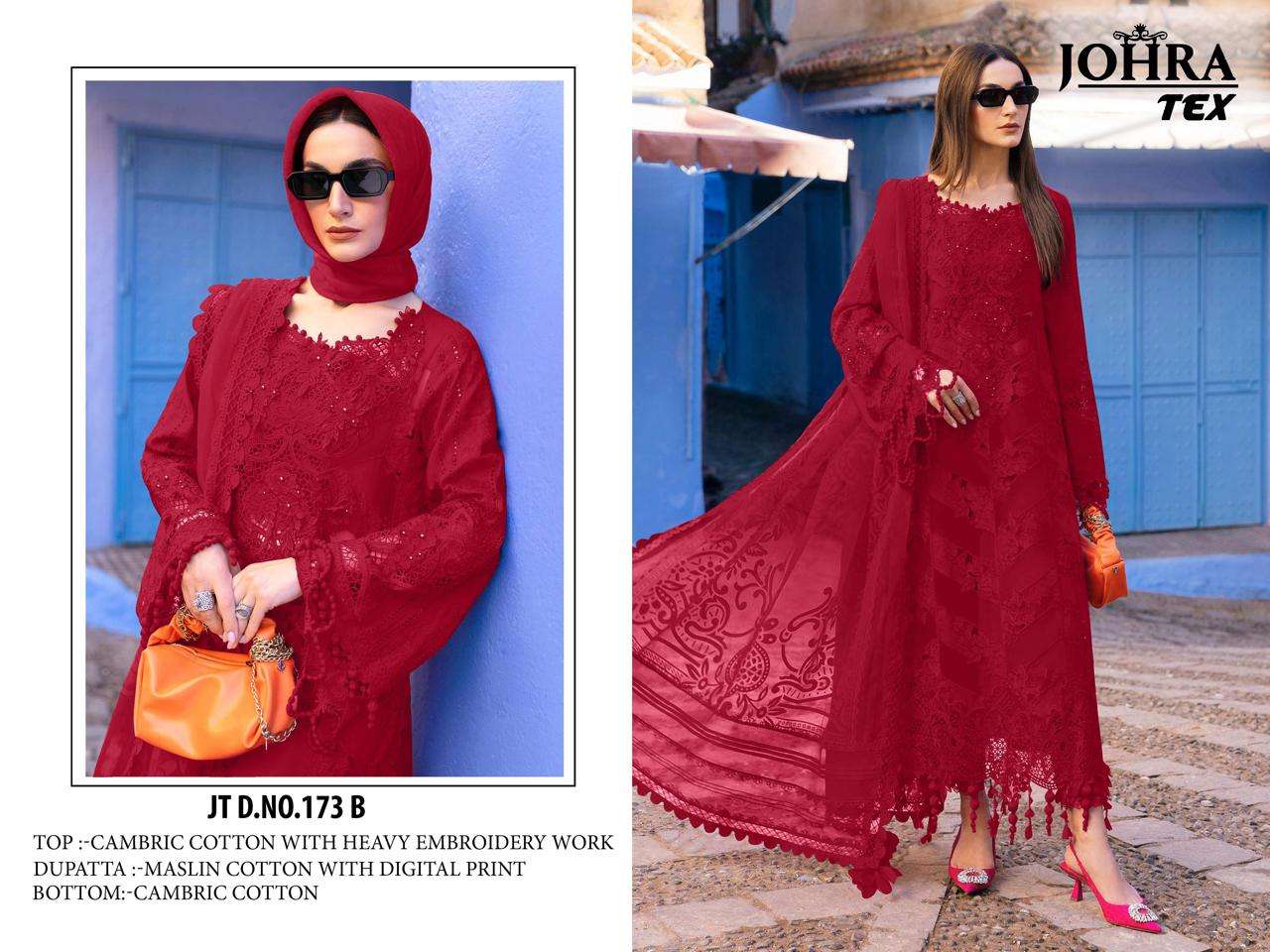 Johra Tex Jt 173 Colors Cotton Printed Suit Salwar