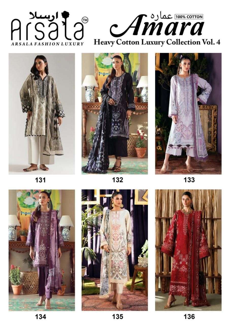 Arsala Amara Vol 4 Fancy Cotton Salwar Suit Catalog Wholesalers