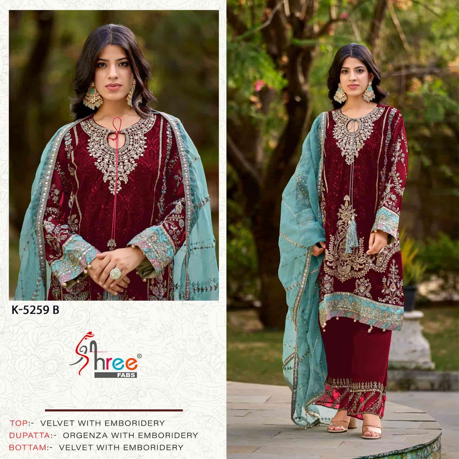 Shree Fabs K 5259 B Pakistani Style Designer Velvet salwar Suit Ensemble