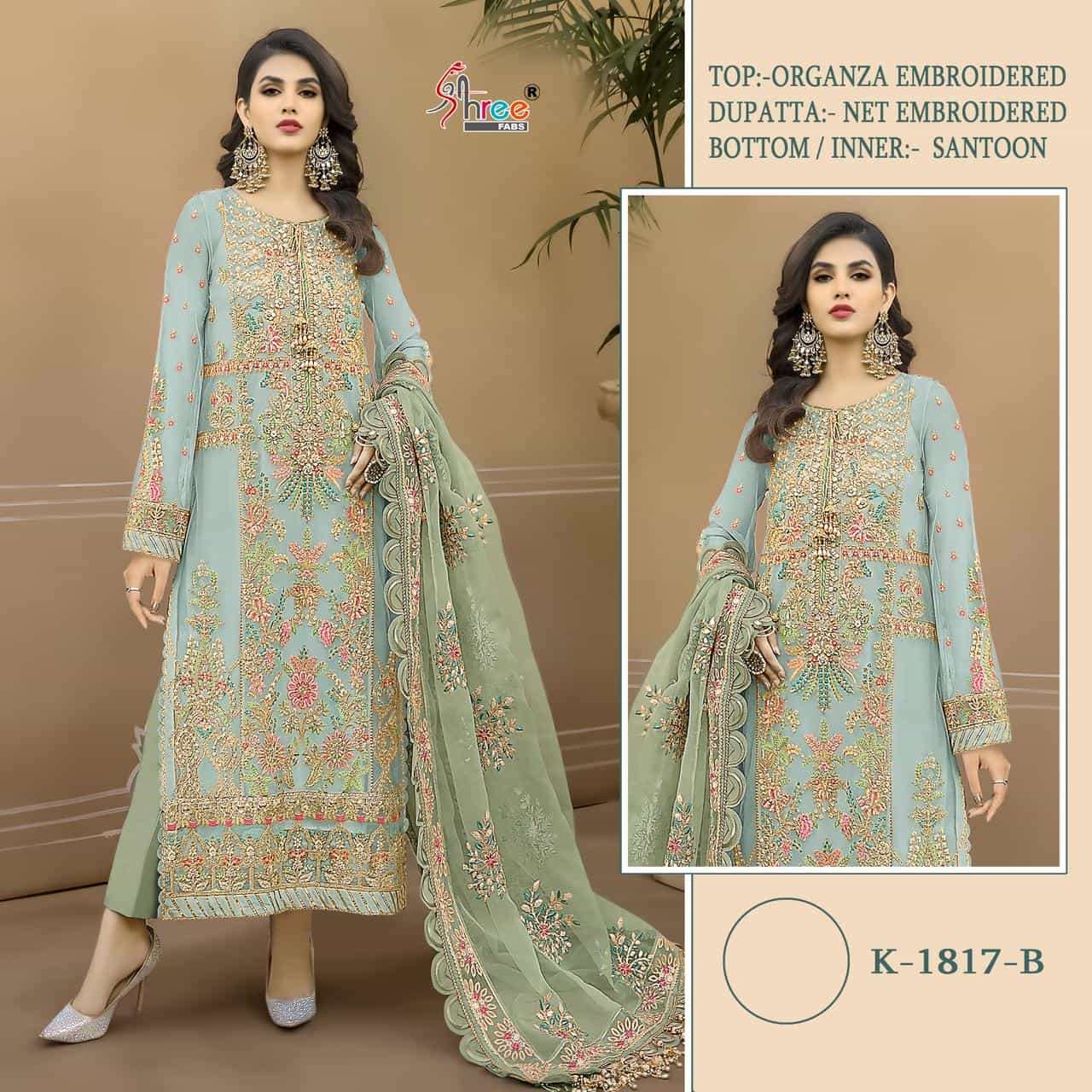 Shree Fabs K 1817 Colors Heavy Designer Style Pakistani Salwar Suit Wholesalers