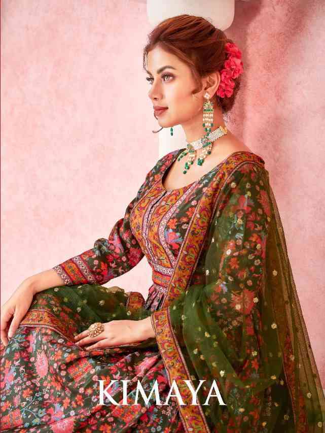 Alfaaz Kimaya Partywear Silk Gown Collection New Catalog