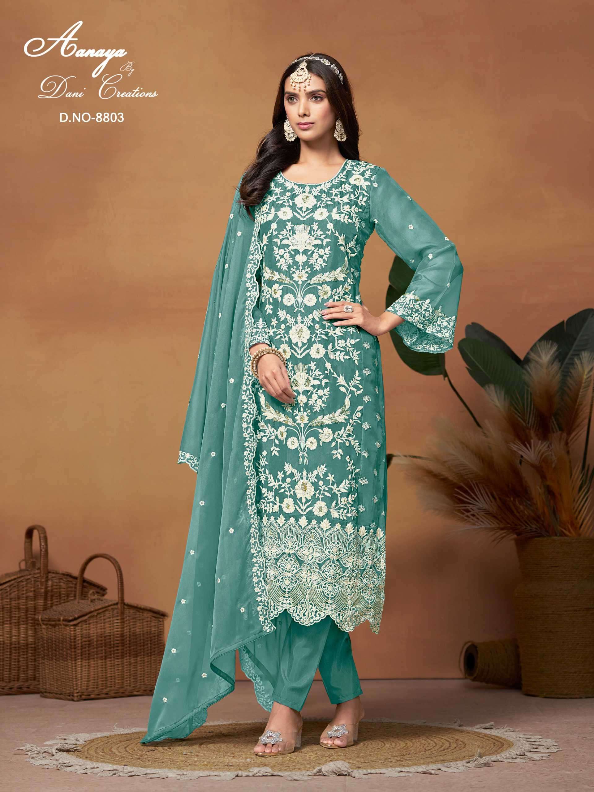 Aanaya 8803 Designer Soft Organza Salwar Suit