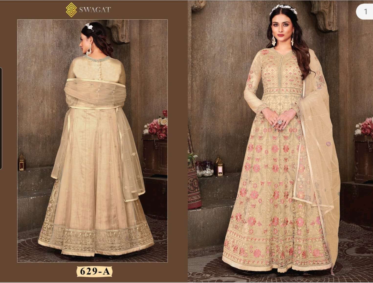 Swagat Voilet 629 Colors Party Wear Fancy Suit Collection
