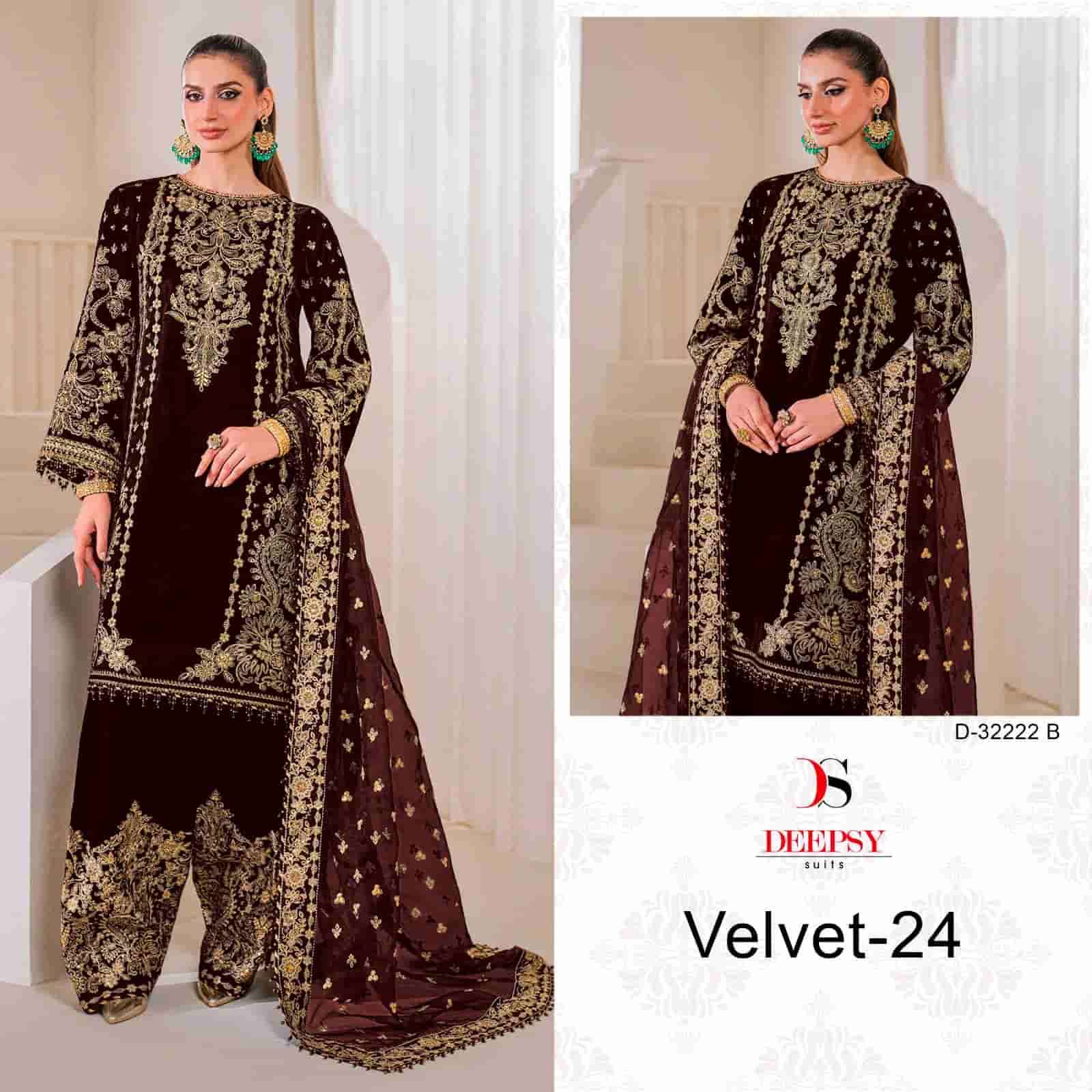 Deepsy D 32222 B Exclusive Heavy Designer Style Pakistani Velvet Collection