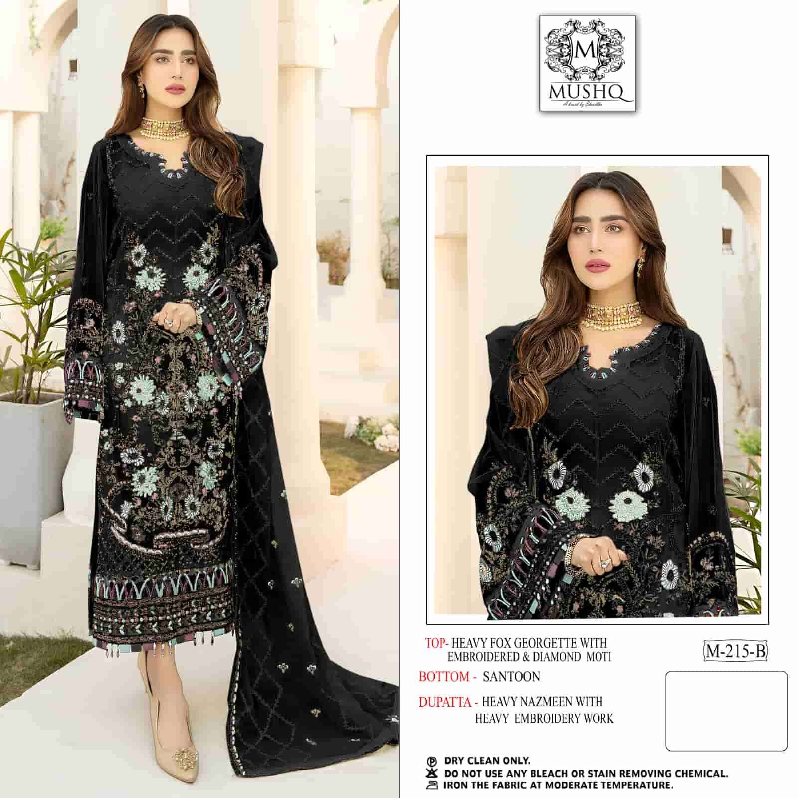 Mushq M 215 Colors Pakistani Festive Wear Style Designer Salwar Suit Wholesalers