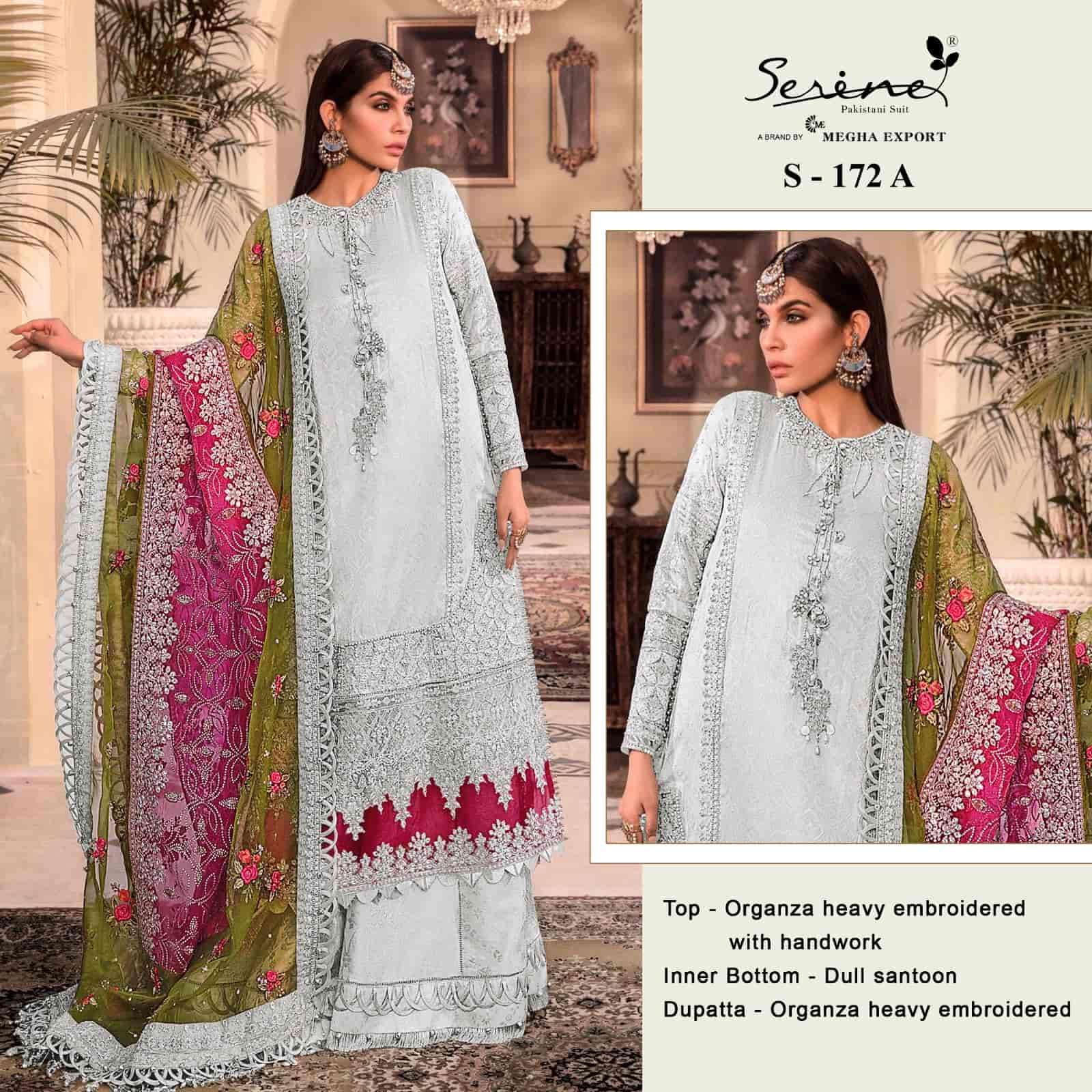 Megha Exports S 172 Colors Heavy Embroidered Designer Pakistani Dress Wholesalers