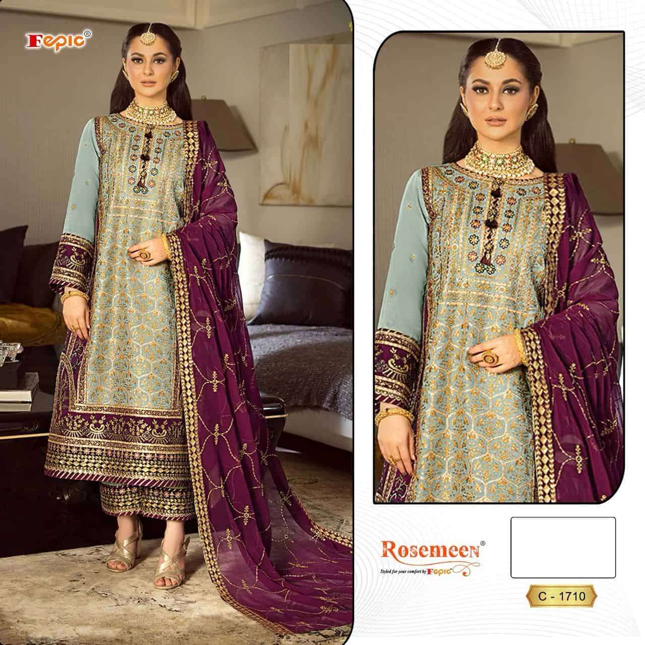 Fepic C 1710 Pakistani Fancy Designer Stylish Festive Wear Suit Online
