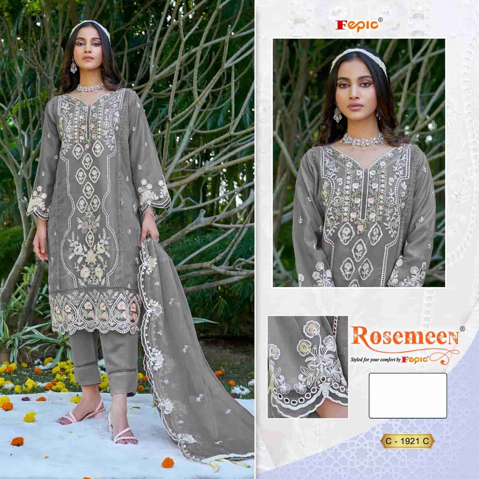 Fepic C 1921 C Pakistani Latest Designer Style Organza Suit Ensemble