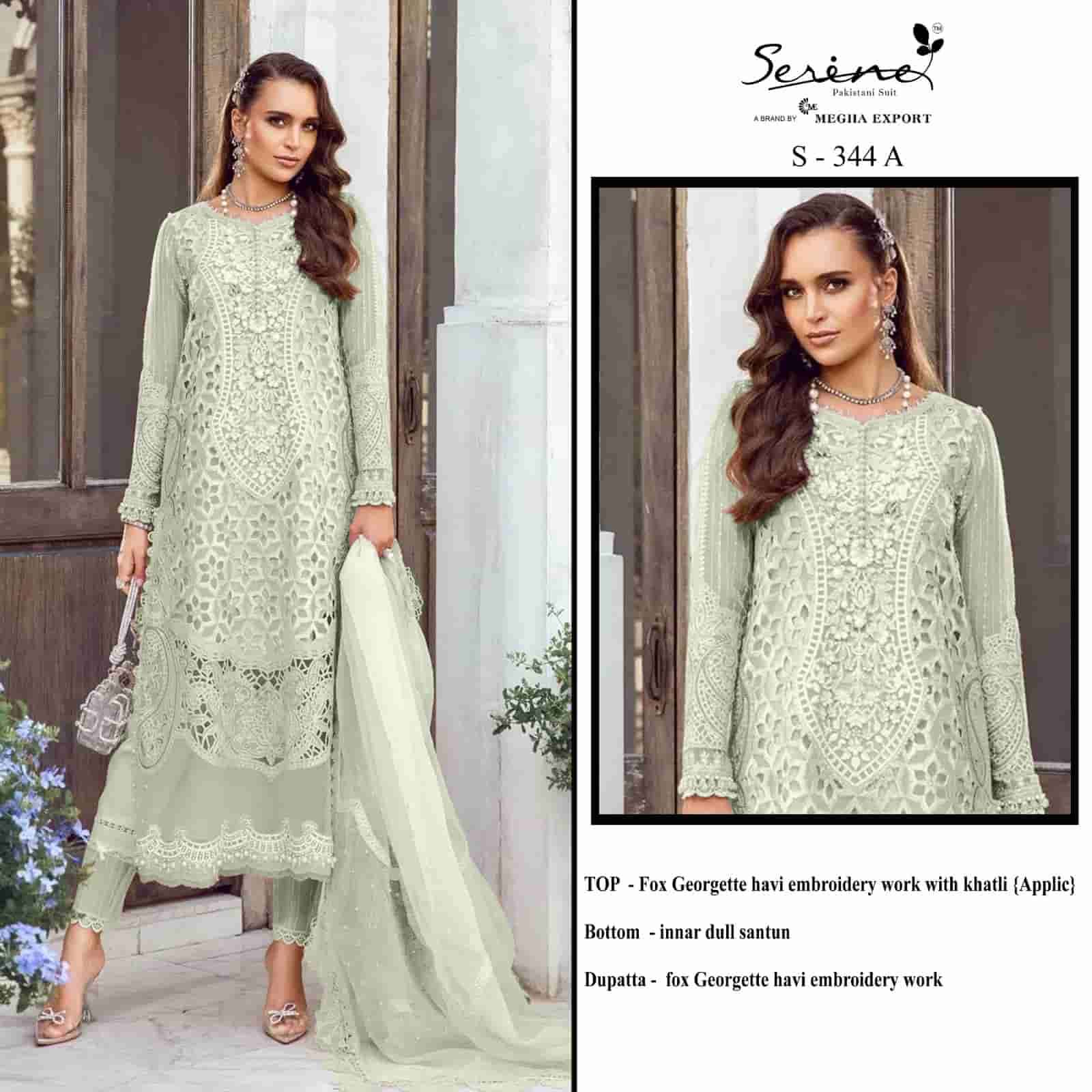 Megha Export S 344 Colors Festive Wear Style Designer Georgette Suit Wholesalers