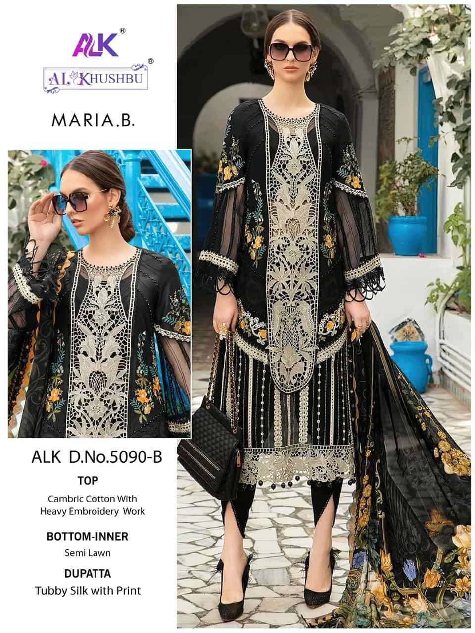 Al Khushbu Maria B 5090-B Embroidered Dress