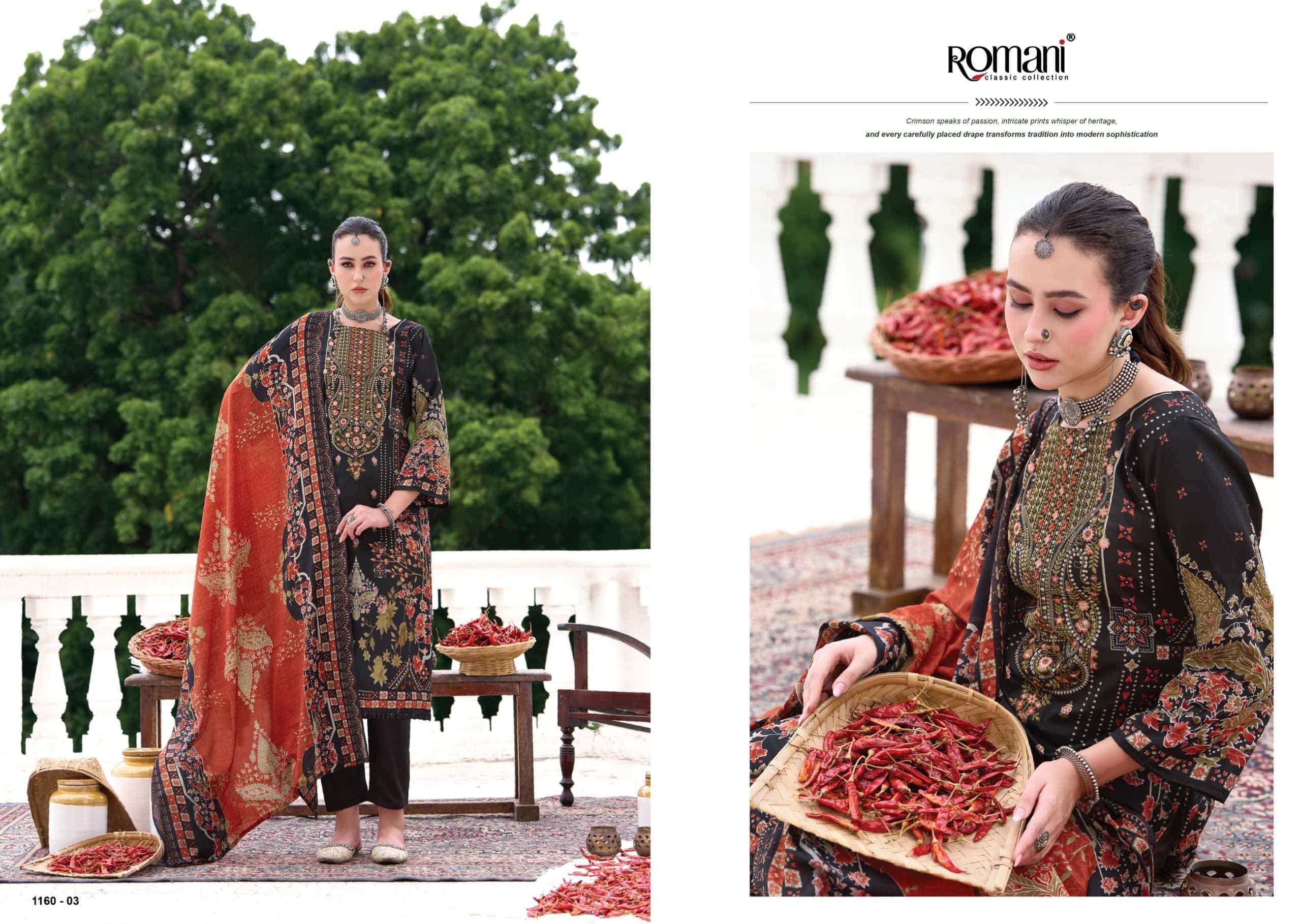 Romani Aarzu Vol 36 Heavy Embroidered Cotton Dress Material Wholesalers