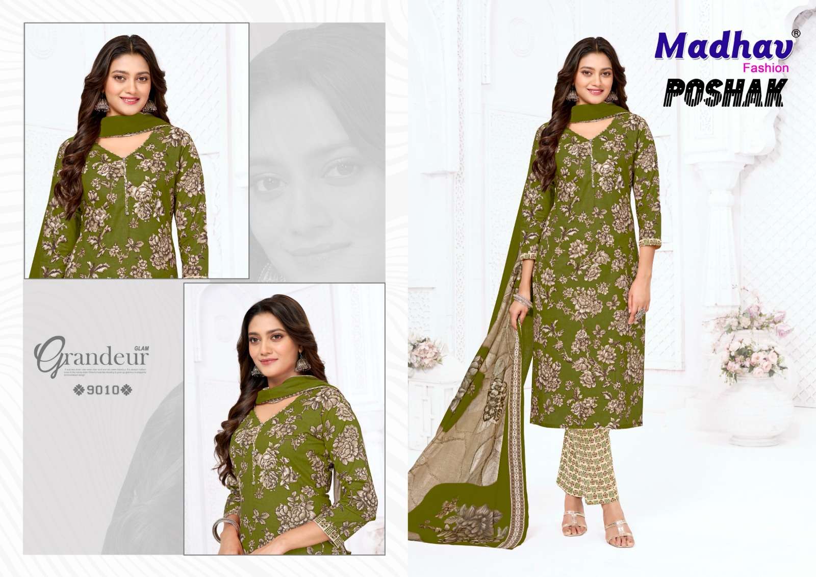 Madhav Fashion Poshak Vol 9 Unstitch Cotton Ladies Suit