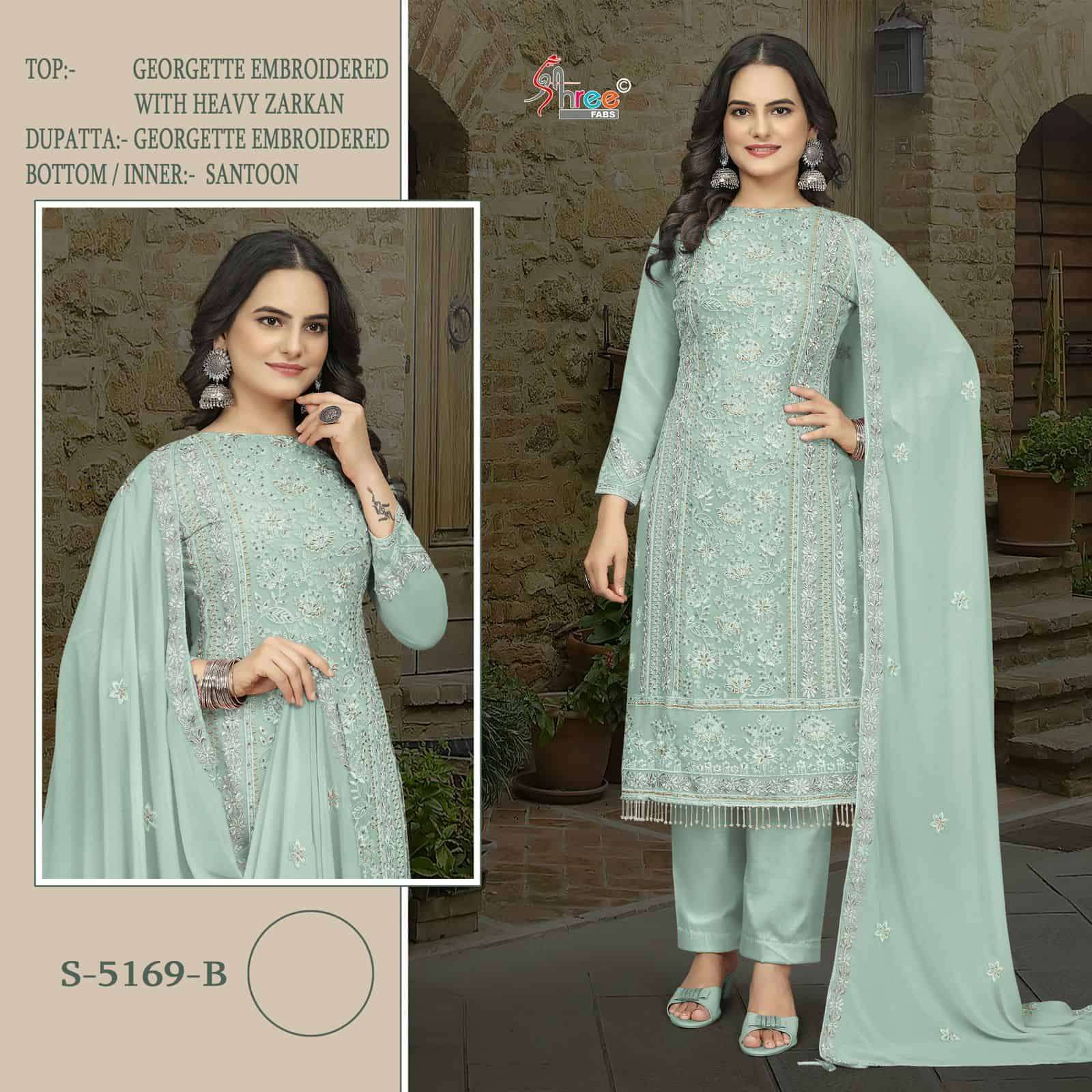 Shree Fabs S 5169 B Pakistani Style Latest Embroidered Suit Ensemble