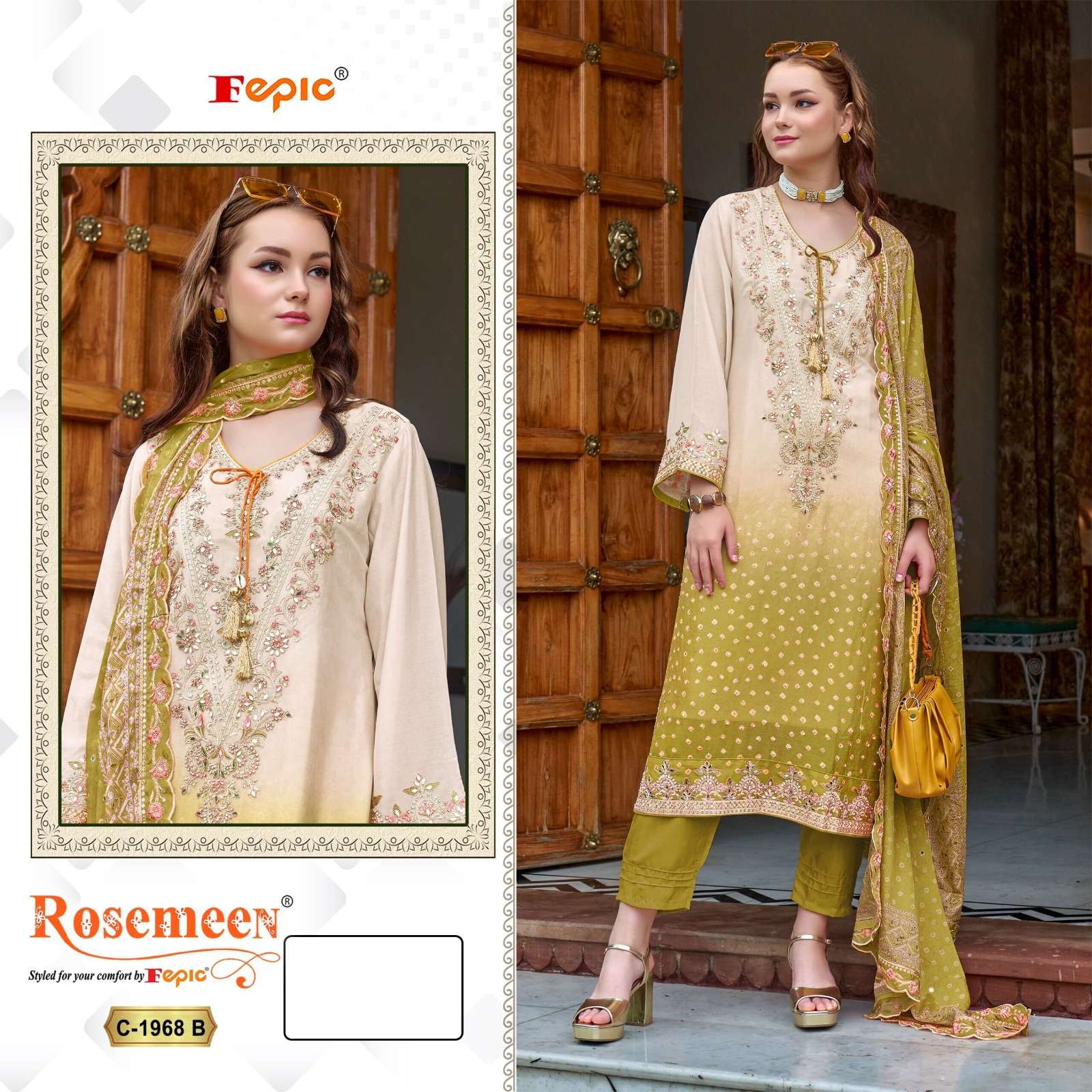 Fepic Rosemeen Chinon Pakistani Suit
