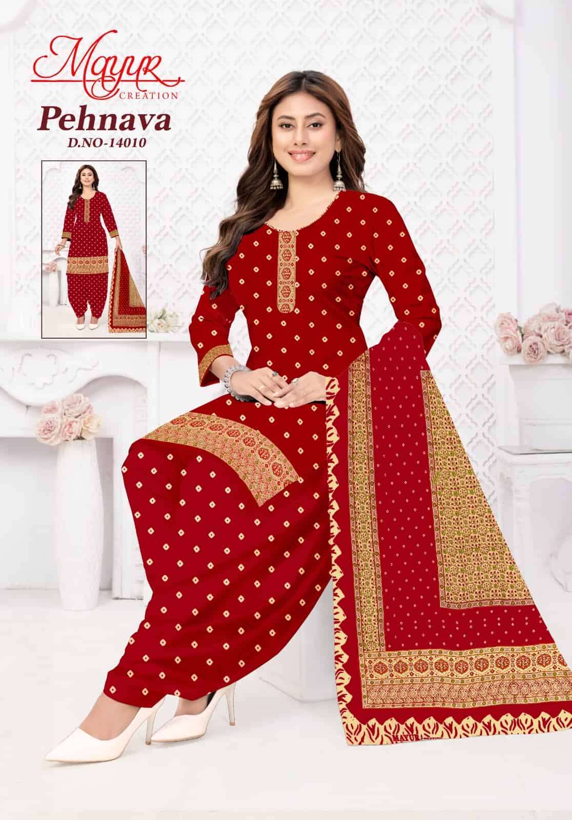 Mayur Pehnava Vol 14 Pure Cotton Dress Material