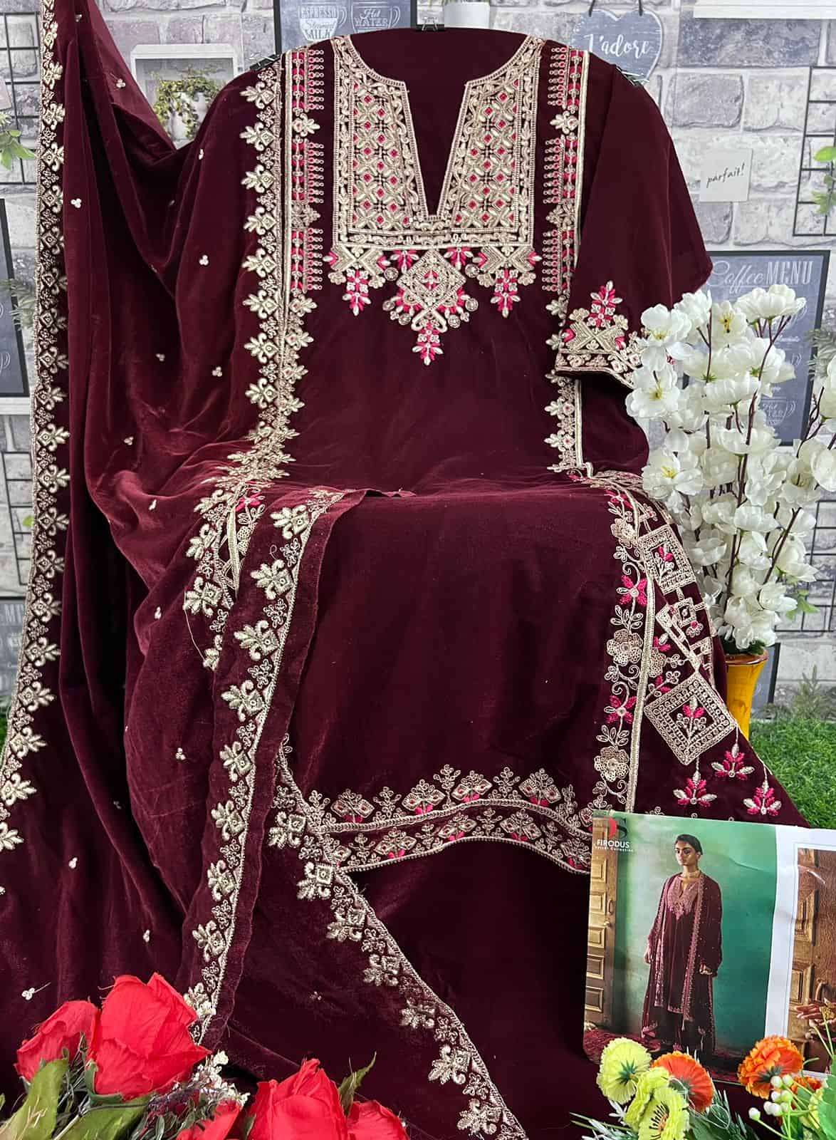 Deepsy Velvet Embroidered Party Wear Salwar