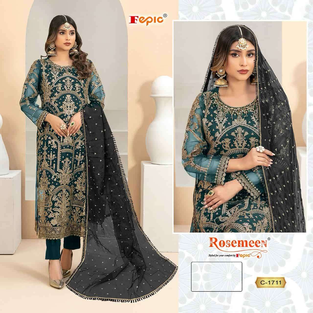 Fepic C 1711 Exclusive Heavy Designer Pakistani Party Wear Salwar Suit Exporters