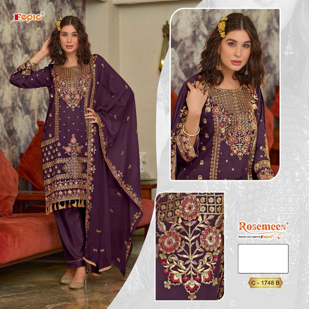 Fepic C 1748 Colors Designer Wedding Dress Pakistani Collection