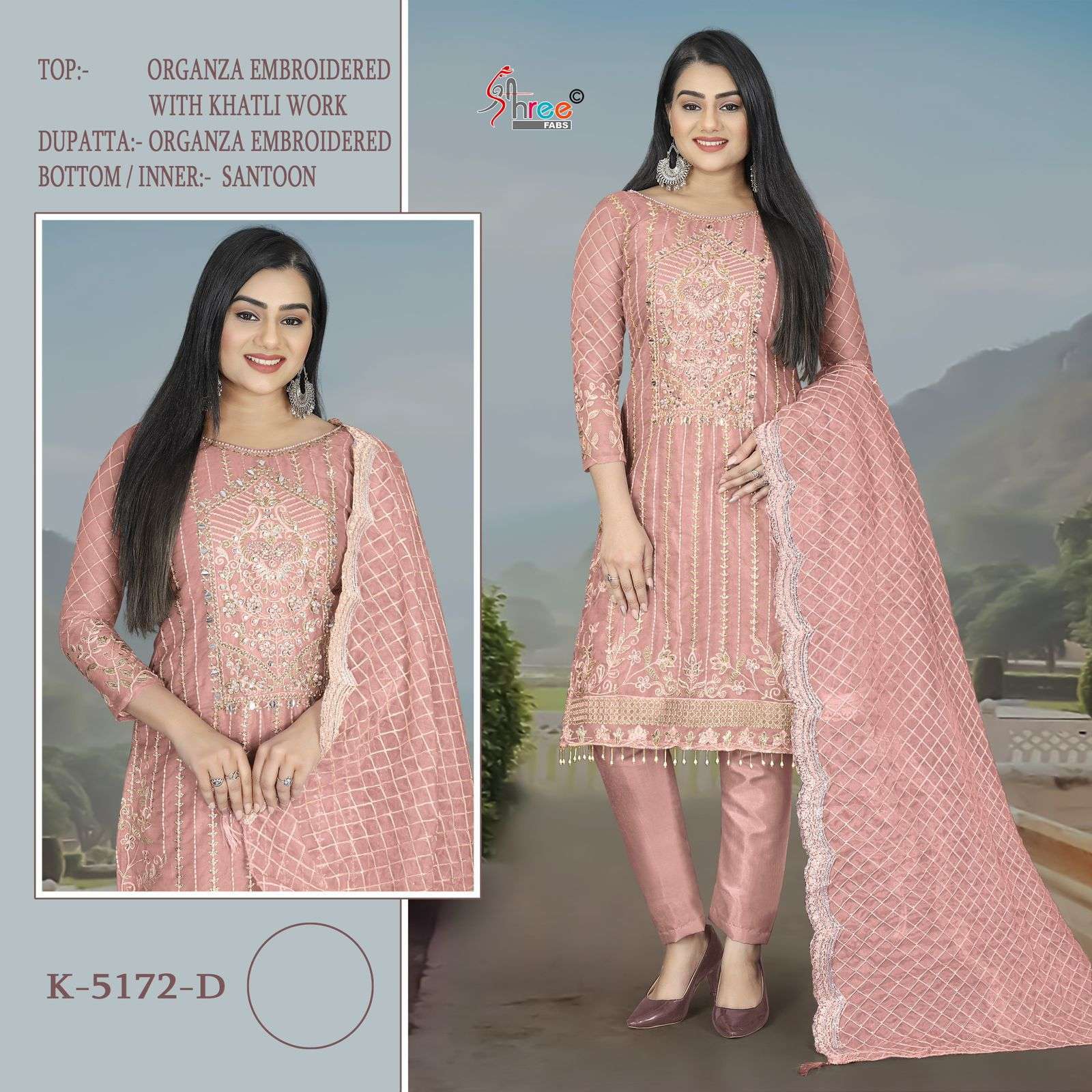 Shree Fabs K 5172 D Pakistani Style Organza Salwar Suit