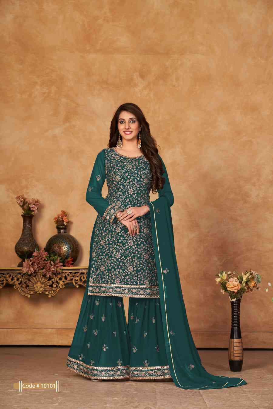 Anjubaa Vol 10 Partywear Gharara Sharara Dress New Collection