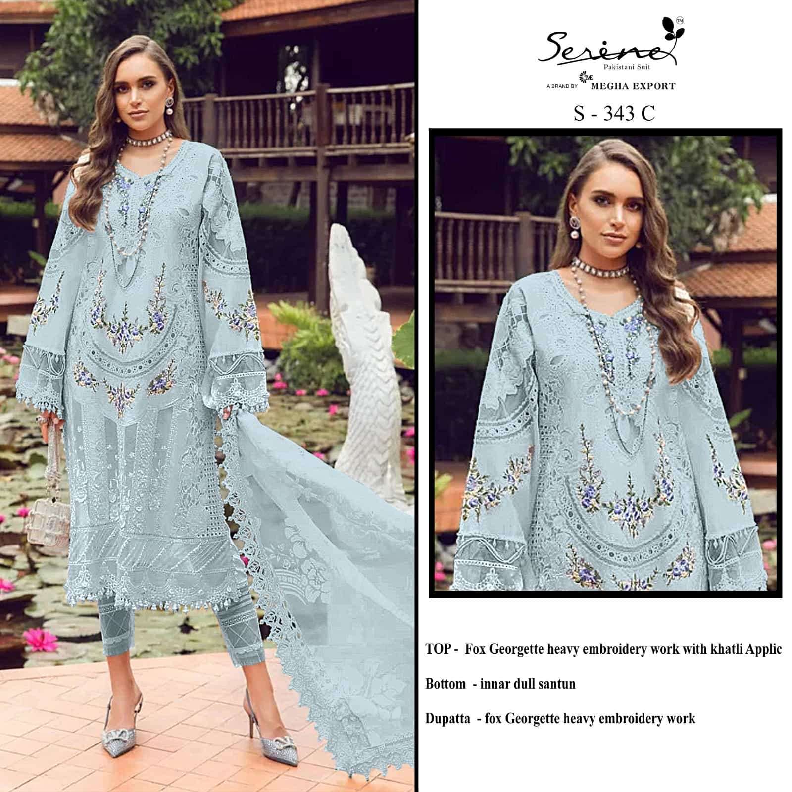 Serine S 343 C Exclusive Designer Pakistani Embroidered Suit Collection