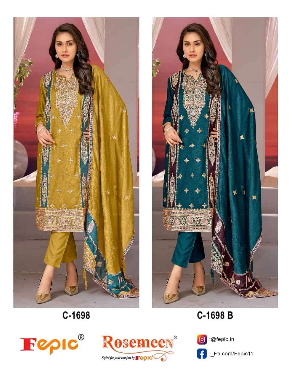 Fepic C 1698 Colors Exclusive Heavy Designer Style Pakistani Festive Wear Suit