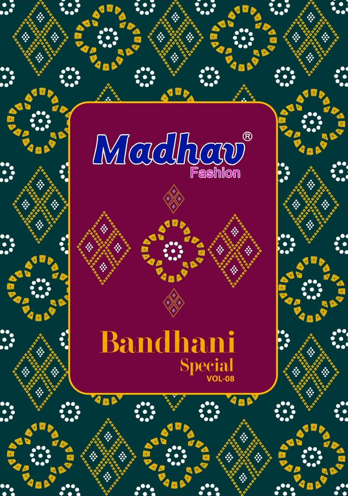 Madhav Fashion Bandhani Special Vol 8 Unstitch Cotton Bandhani Dress