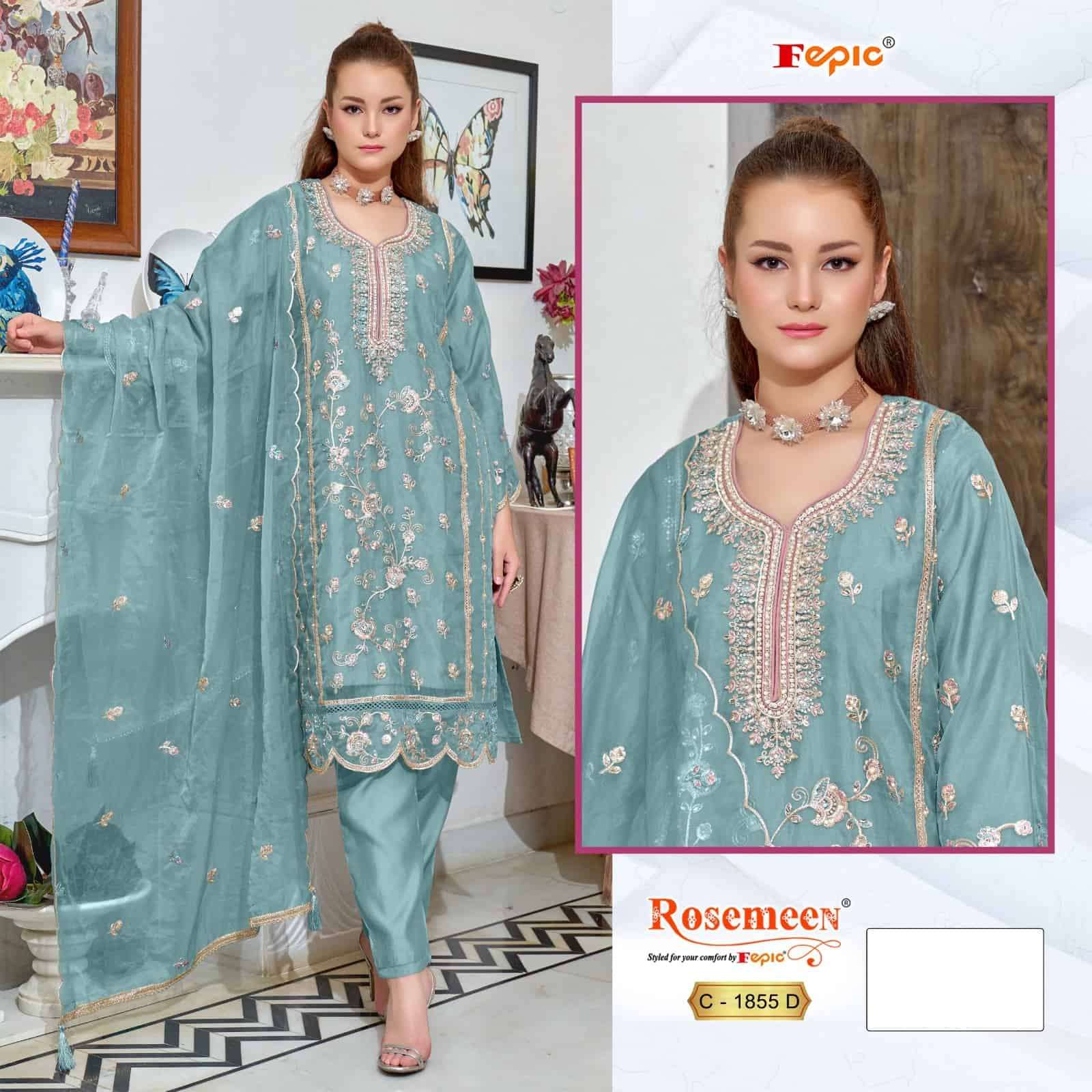 Fepic C 1855 D Exclusive Embroidered Designer Pakistani Collection